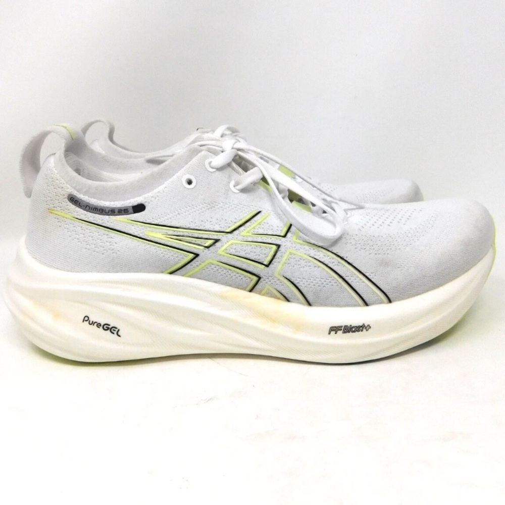 Asics White and Yellow Sneakers